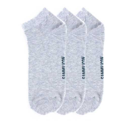 Комплект однотонных носков Sammy Icon Ankle Solid - 3 Pair Set - Grey в Бюстье